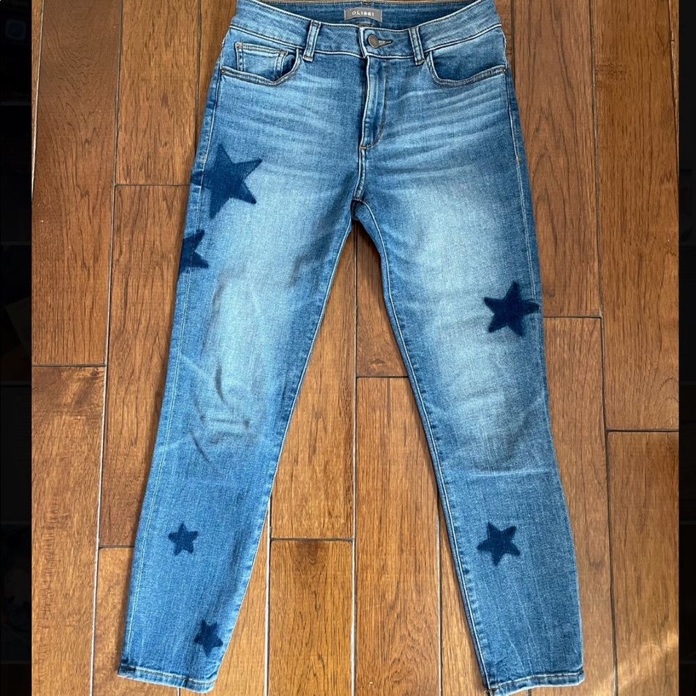 DL1961 Star-Decorated Skinny Jeans
